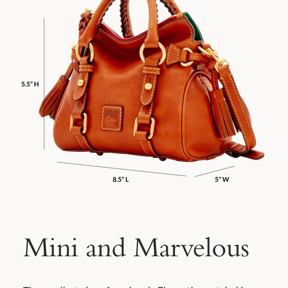 NWT Dooney & Bourke Nano Florentine Satchel in Natural - Picture 16 of 16